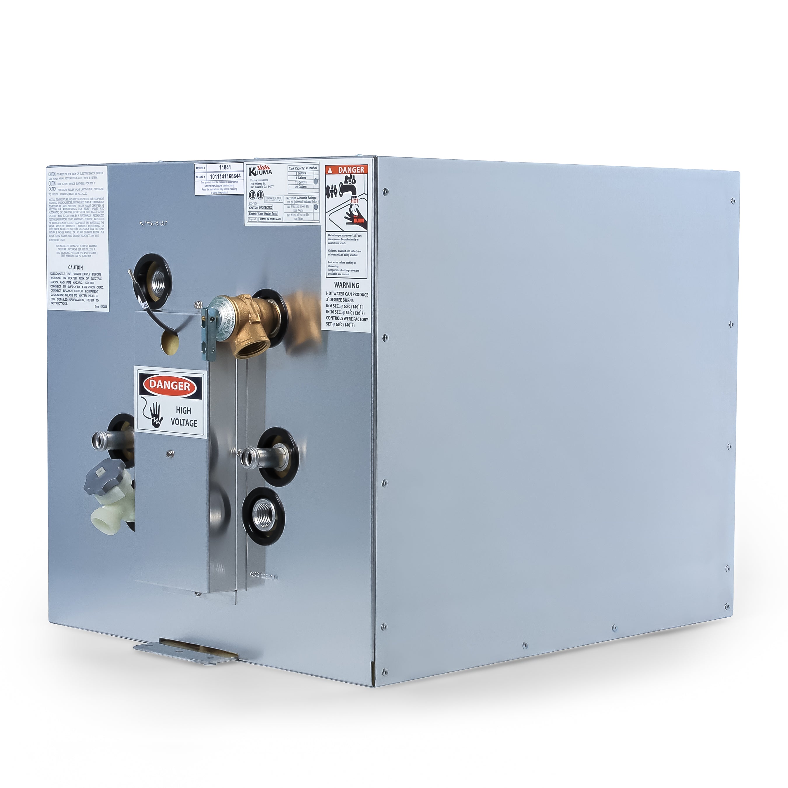 Kuuma 11 Gal WH, 120V Front Heat Exch, Fr/Back Mount, UL