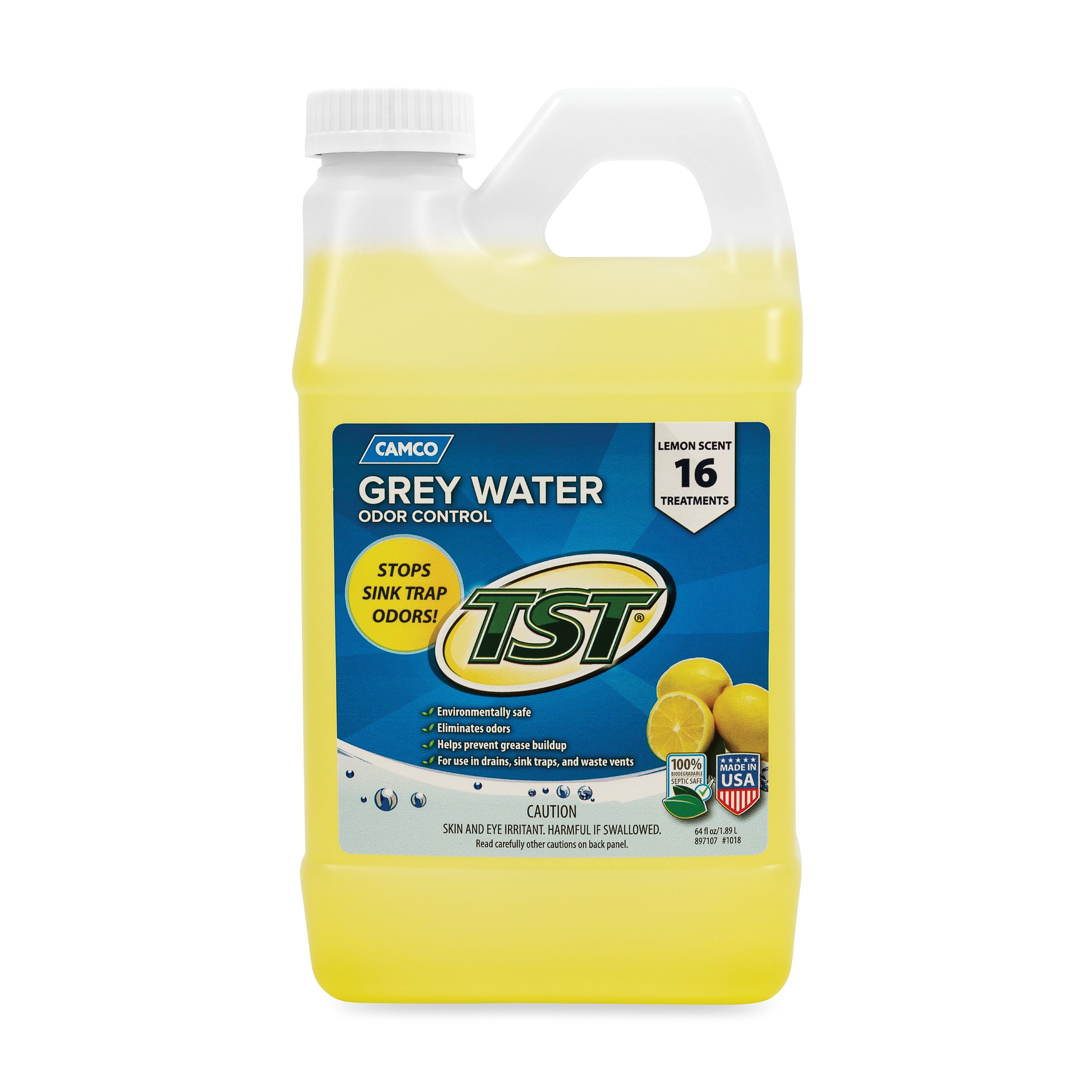 TST Grey Water Odor Control, Lemon Scent, 64 oz