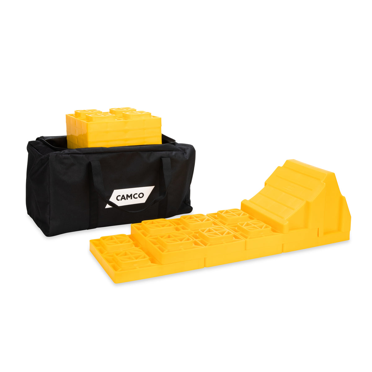 RV Stabilization Kit w/Duffle, Leveling Blocks and Chock