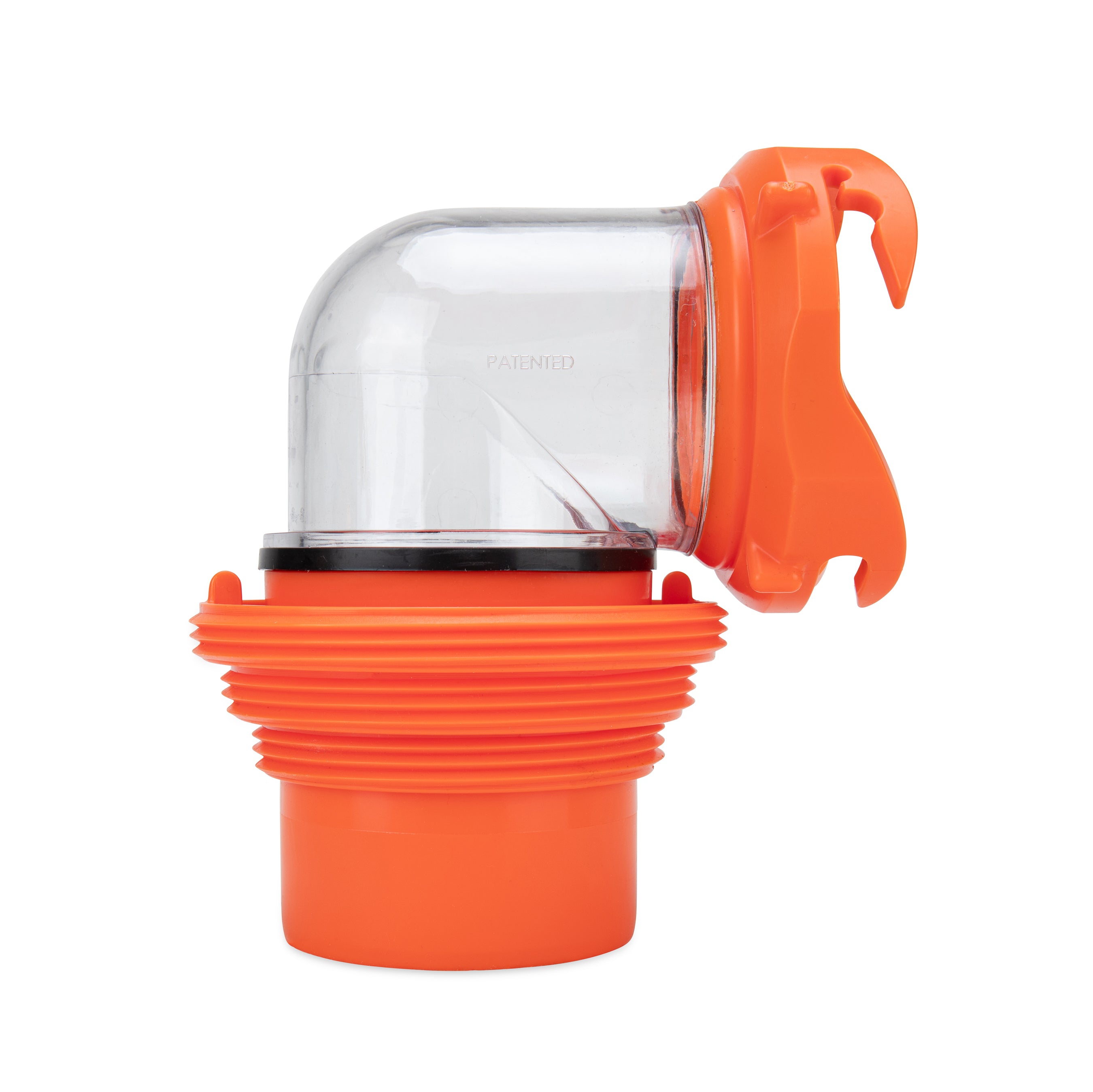 Rhino Clear RV Sewer Hose Elbow with 4-in-1 Adapter — Features a 360° Swivel Fitting Rotation & Odor-Tight Protection — Fits Most Sewer Dump Stations