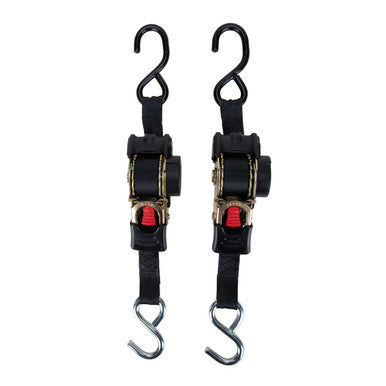 Tie Down Straps, 1" Width, Retractable - 6',Dual Hooks (E/F)