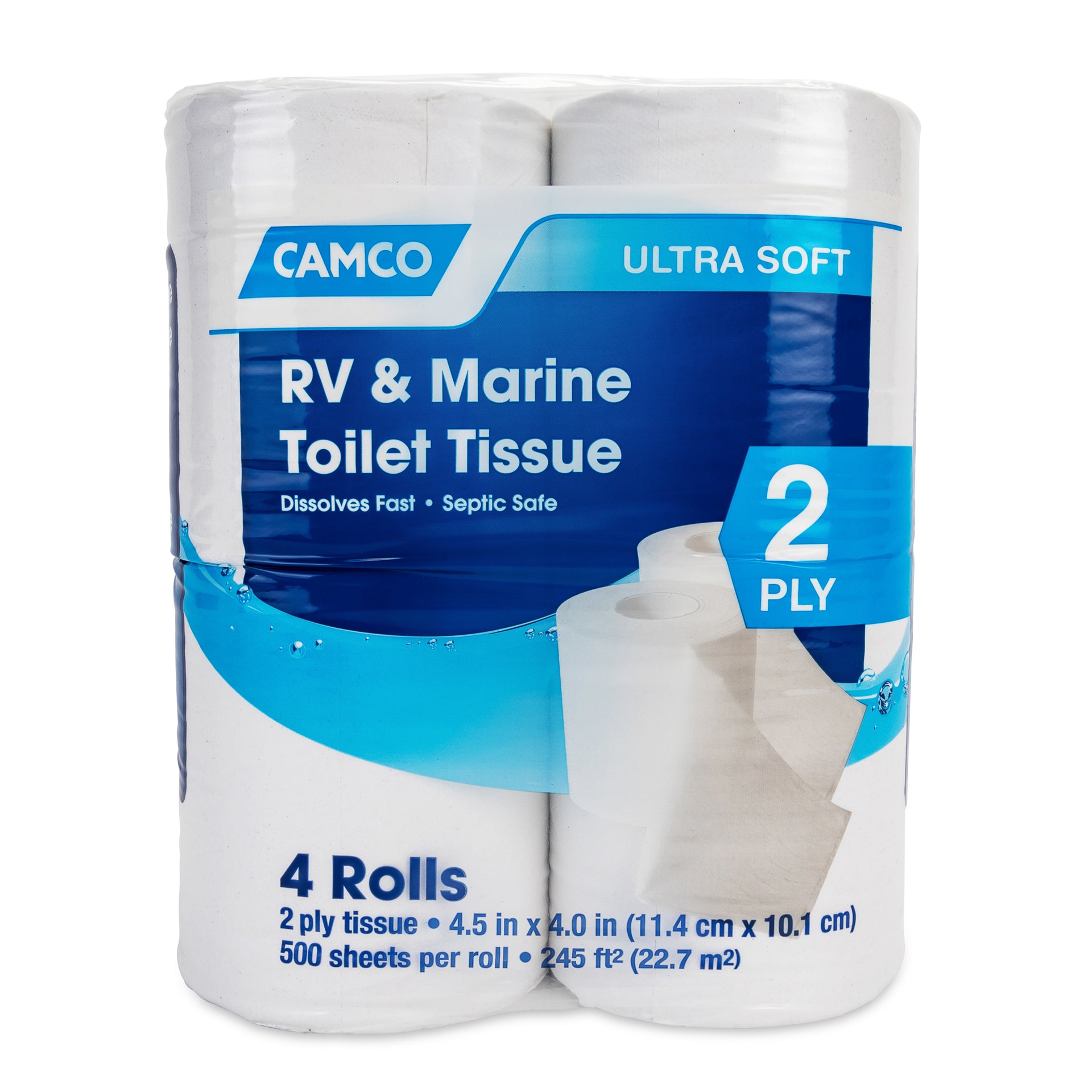 TST 2 Ply Toilet Tissue 4 Rolls, 500 sheets