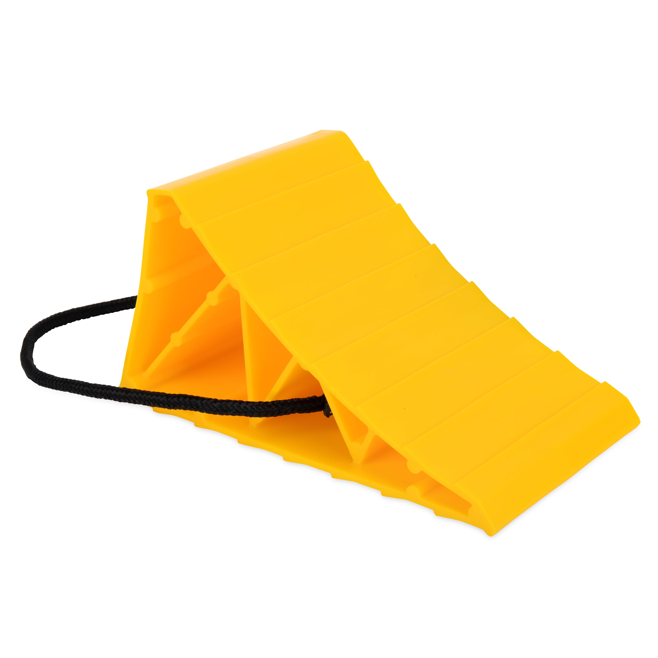 Wheel Chock with Rope, Yellow, PDQ (E/F)