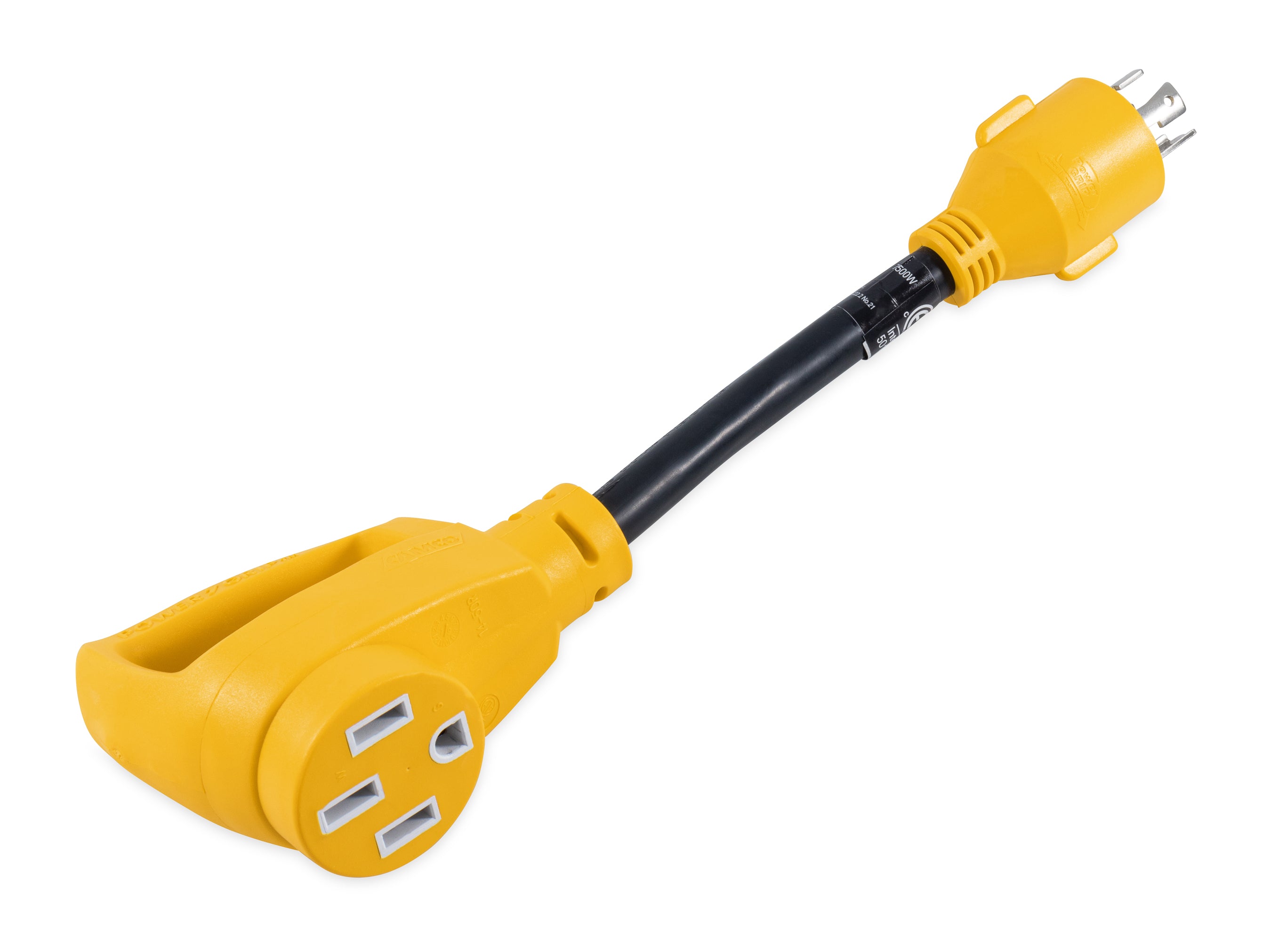 Power Grip 12" Generator Adapter, 30AM/50AF, 4-Prong, 7500W/ 125/250V, cETL